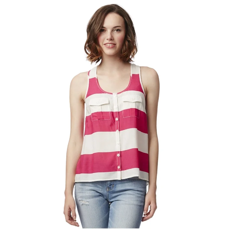 Aeropostale Womens Striped Tank Top, Pink, X-Small