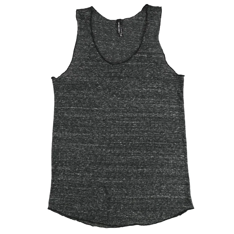 Easy Wear Womens Heathered Semi-Sheer Tank Top, Grey, X-Large