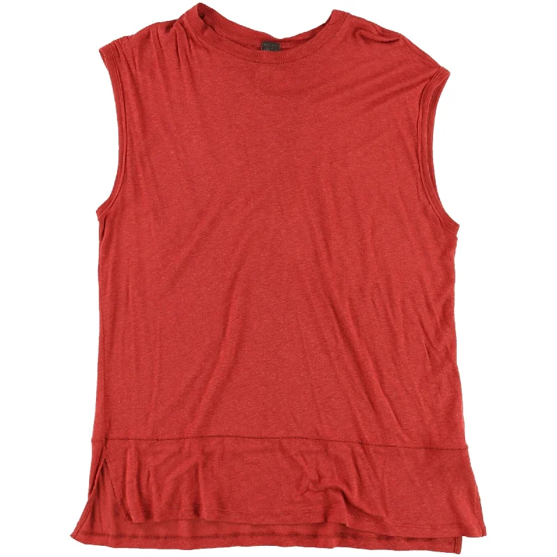 Free People Womens Biker Tank Top, Red, Small