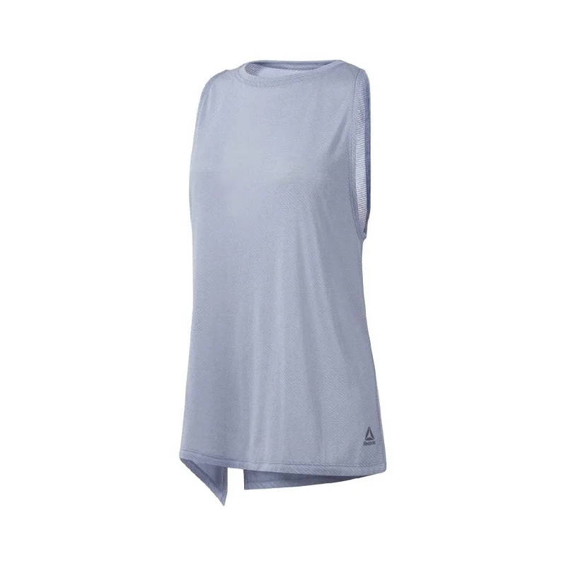 Reebok Womens Burnout Tank Top, Blue, X-Small