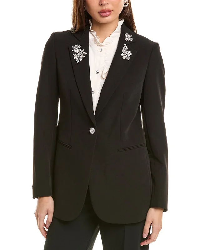 Anne Klein One-Button Notch Collar Jacket