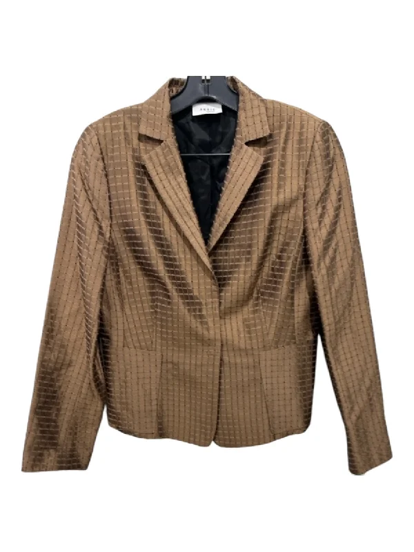 Akris Punto Size Est S Bronze Silk seam detail Pockets Blazer Jacket